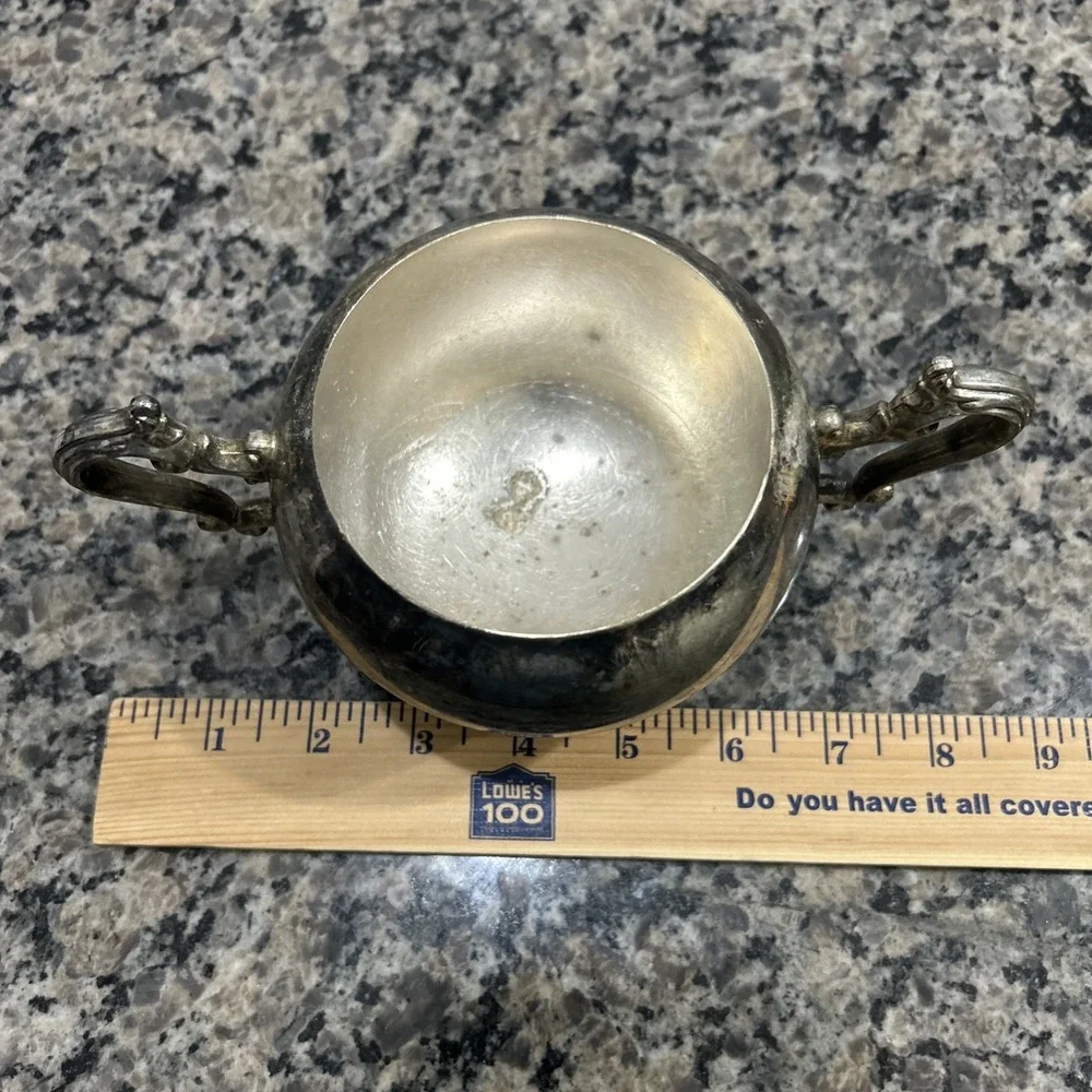 Vintage International Silver Company Silver plated Sugar Bowl Indonesia